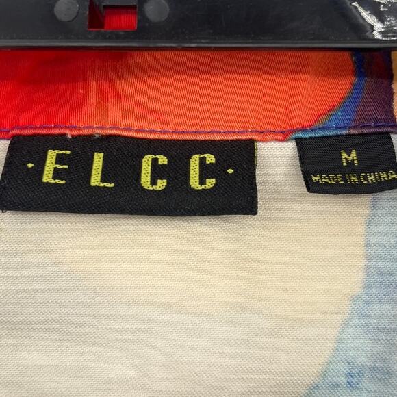 ELCC Floral Zip Womens Jacket Sz M Bold Y2K Artcore Indie Funky Dopamine Retro - Picture 9 of 11